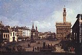 The Piazza della Signoria in Florence by Bernardo Bellotto